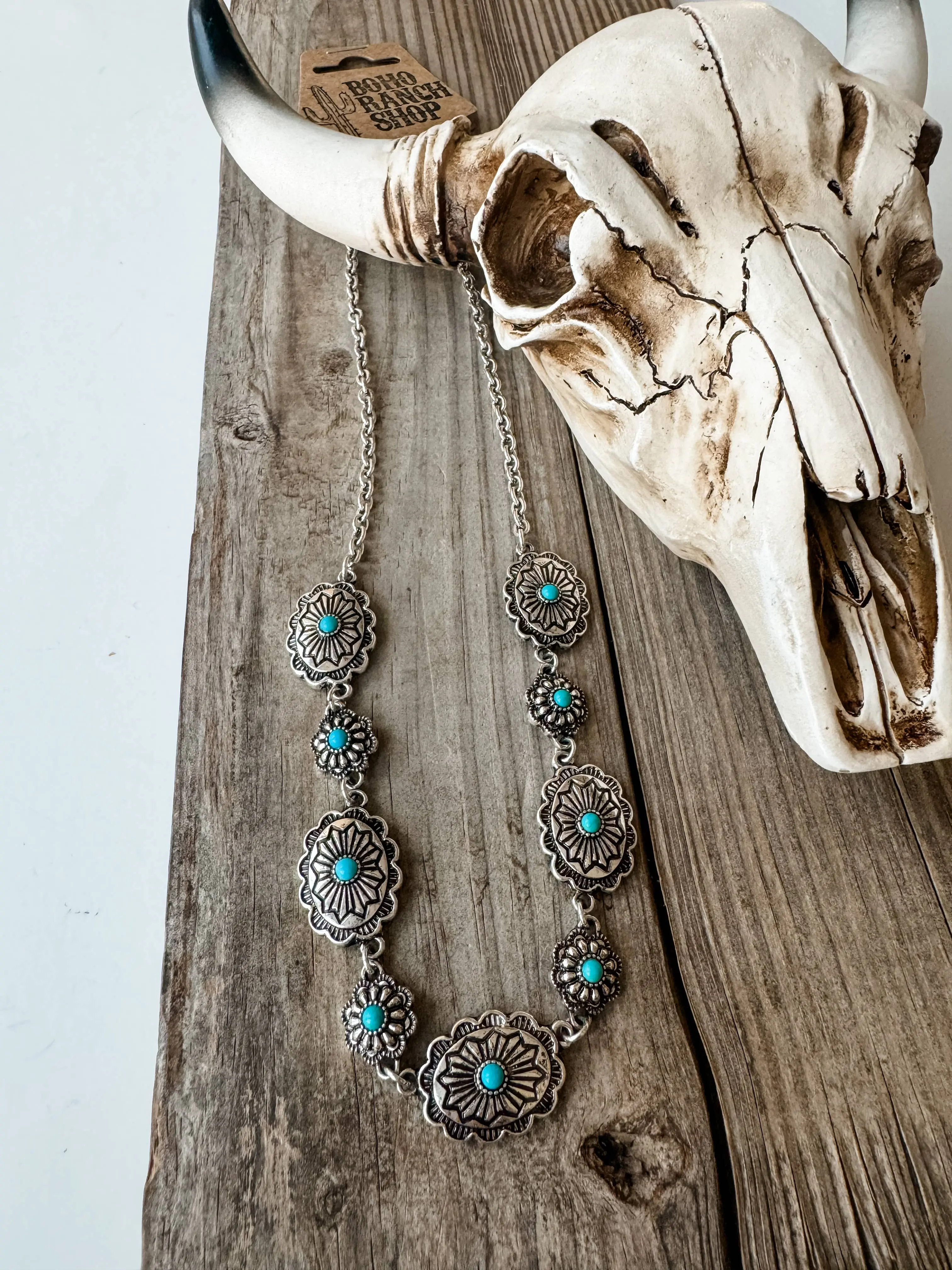 Western Conchos Link Necklace