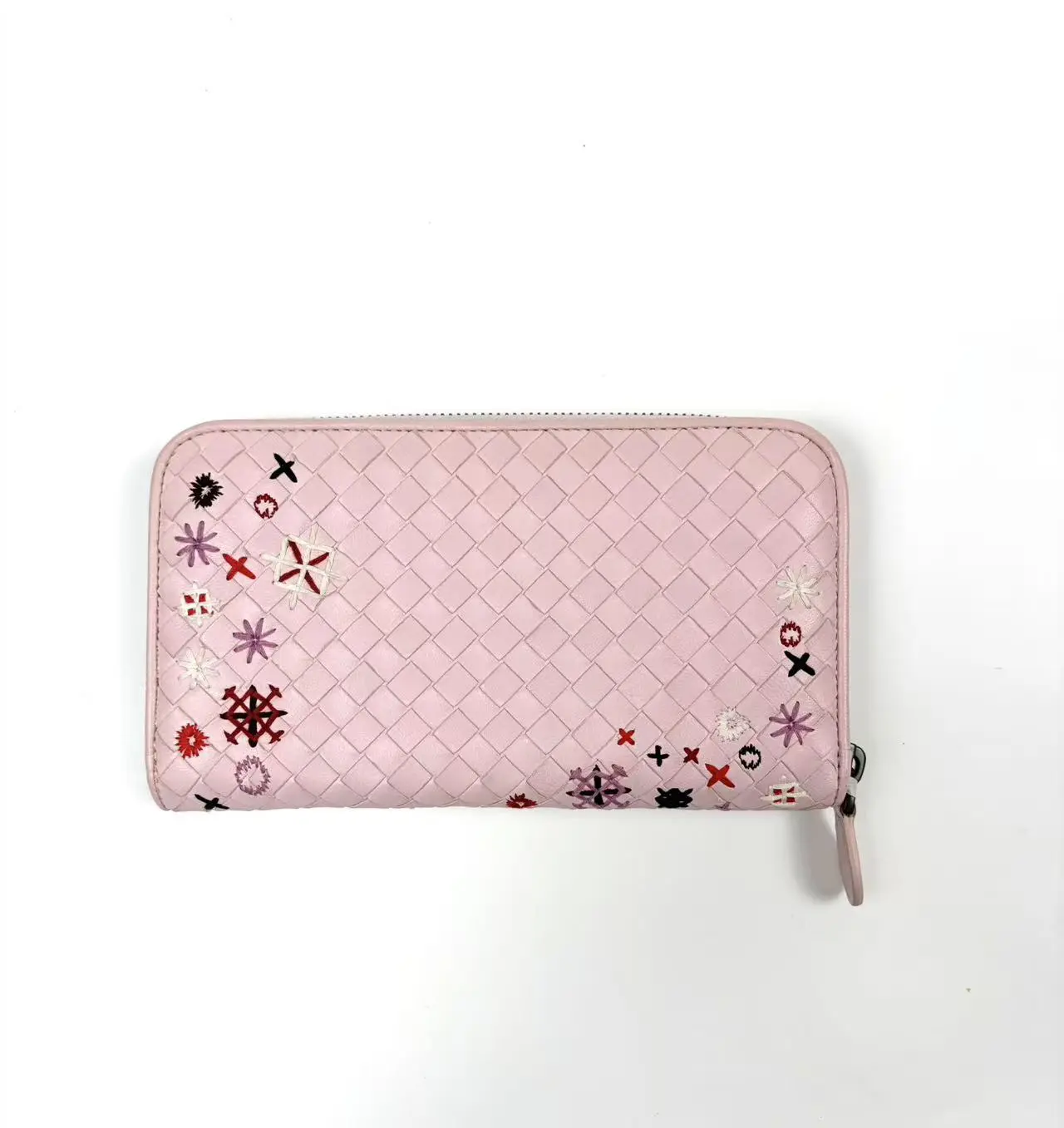 Pre-owned BOTTEGA VENETA leather Mini Bags Pink Casual Zipper Mini Purse For Luggage & Bags Collection