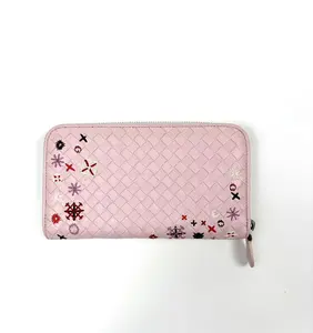 Pre-owned BOTTEGA VENETA leather Mini Bags Pink Casual Zipper Mini Purse For Luggage & Bags Collection
