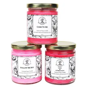 Love Candle Spell Set for Attraction, Seduction & Commitment | Art Of The Root