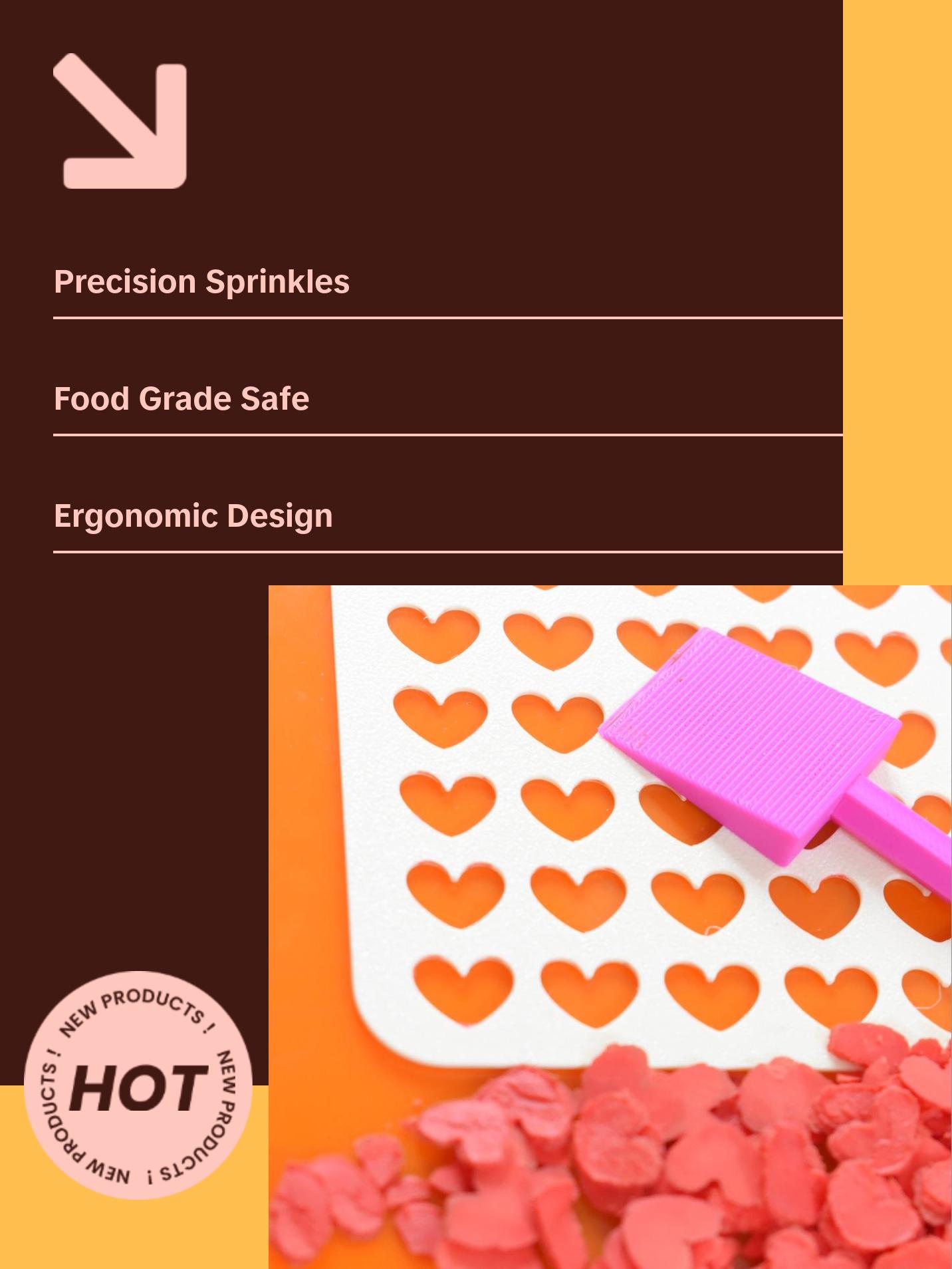 5pc DIY Sprinkle Stencil Set,6,8,10,12mm sizes. Make Your Own Stencils includes FREE SCRIBE