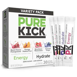 BIG SALE 2026!!! Pure Kick Hydration Drink Sticks - Hydration Variety Pack 20ct