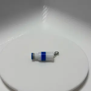 Medicine vial badge keychain
