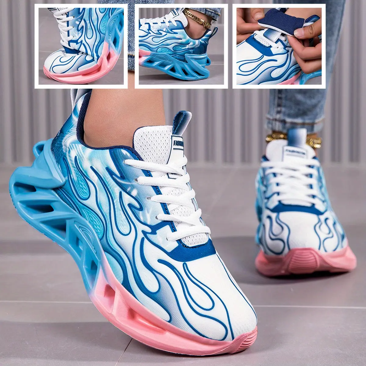 Women's Sneakers - Arch Support, Non-Slip Platform Sole, Cushioned EVA Outsole, Breathable Fabric Upper, Lace-Up - All-Season Comfort Footwear for Gym, Office, All Day Wear