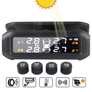 Save Fuel & Stay Safe! Solar Tire Pressure Monitor,Real-Time Tire Pressure Monitoring, Energy-Efficient Design, Ideal for Vehicles, Car Tire Sensor