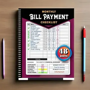Bill Payment Tracker Notebook – Paperback 960 Records for 4 Years, Budget Planner for Expense Tracking, Debt Payoff & Bank Account Management, Durable Monthly Finance Organizer – Perfect for Adults, Families & Small Business Use at Home or Office