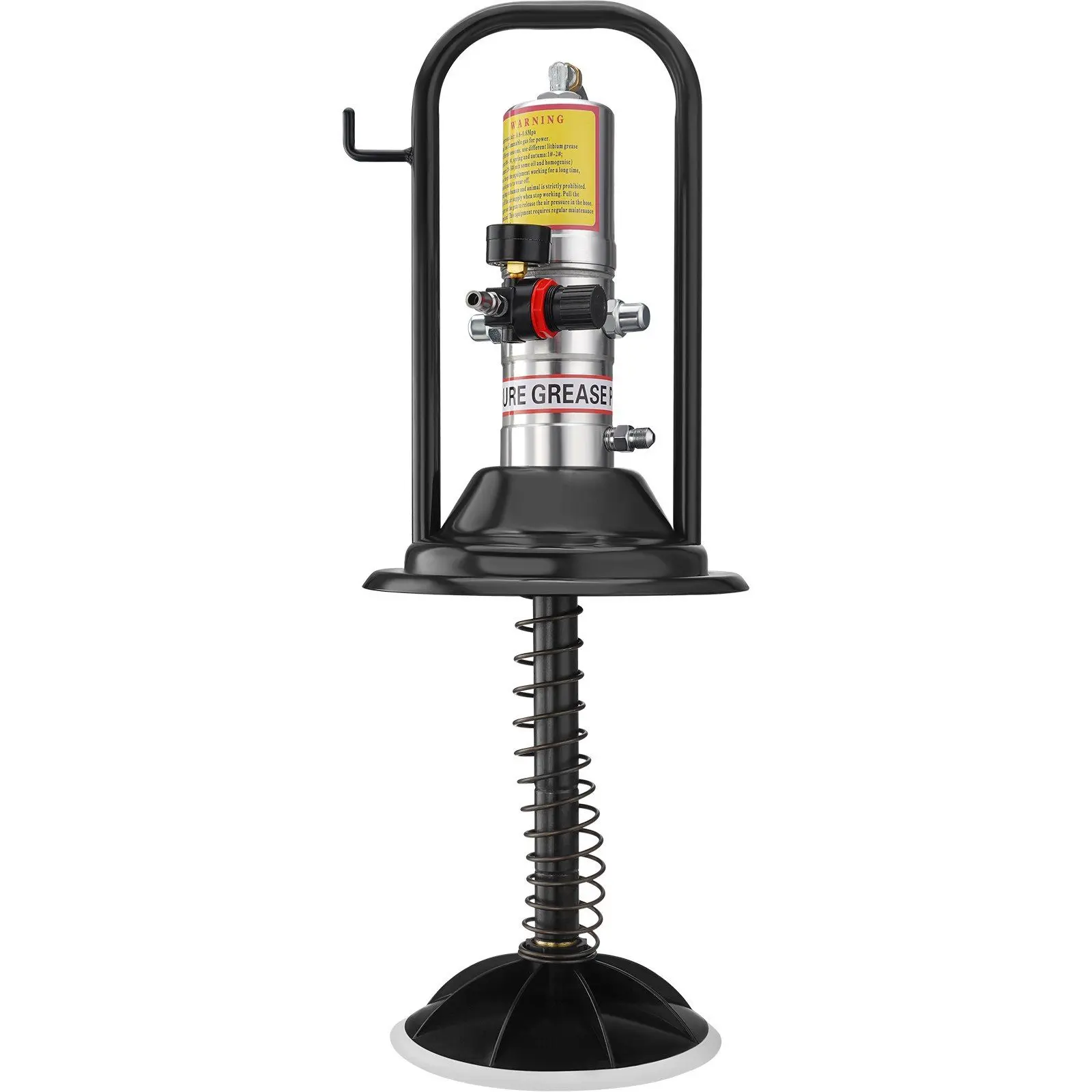 VEVOR Grease Pump, 50:1 Pressure Ratio Air Operated Grease Pump with 13 ft High Pressure Hose and Grease Gun, Pneumatic Grease Pump with Barrel Cap, Portable Lubrication Grease Pump 360 °   Gun Head