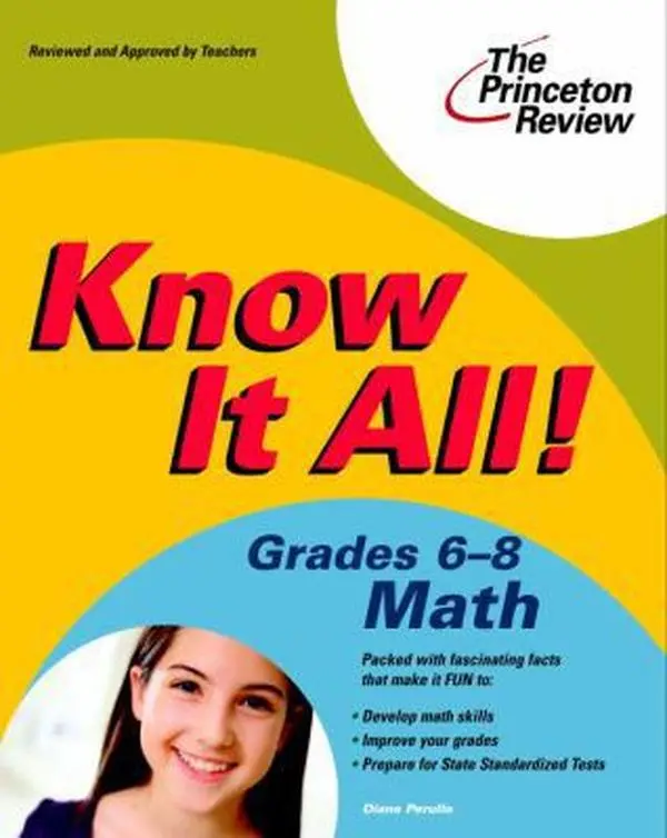 USED Book - Know It All! Grades 6-8 Math (K-12 Study Aids) by Princeton Review (Paperback) - english