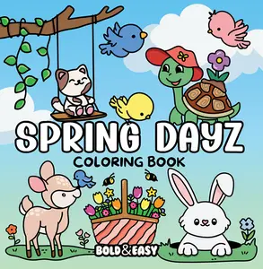 Spring Dayz Coloring Book & Reusable Protective Sheet by Wook Books