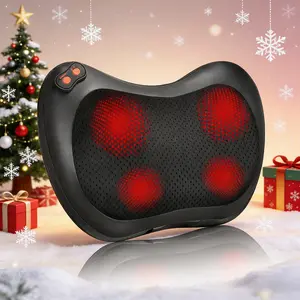 Heated Back and Neck Massager with USB Rechargeable Battery, Ergonomic Design, Portable, No Scent, Perfect Christmas Gift, Portable Muscle Massagers