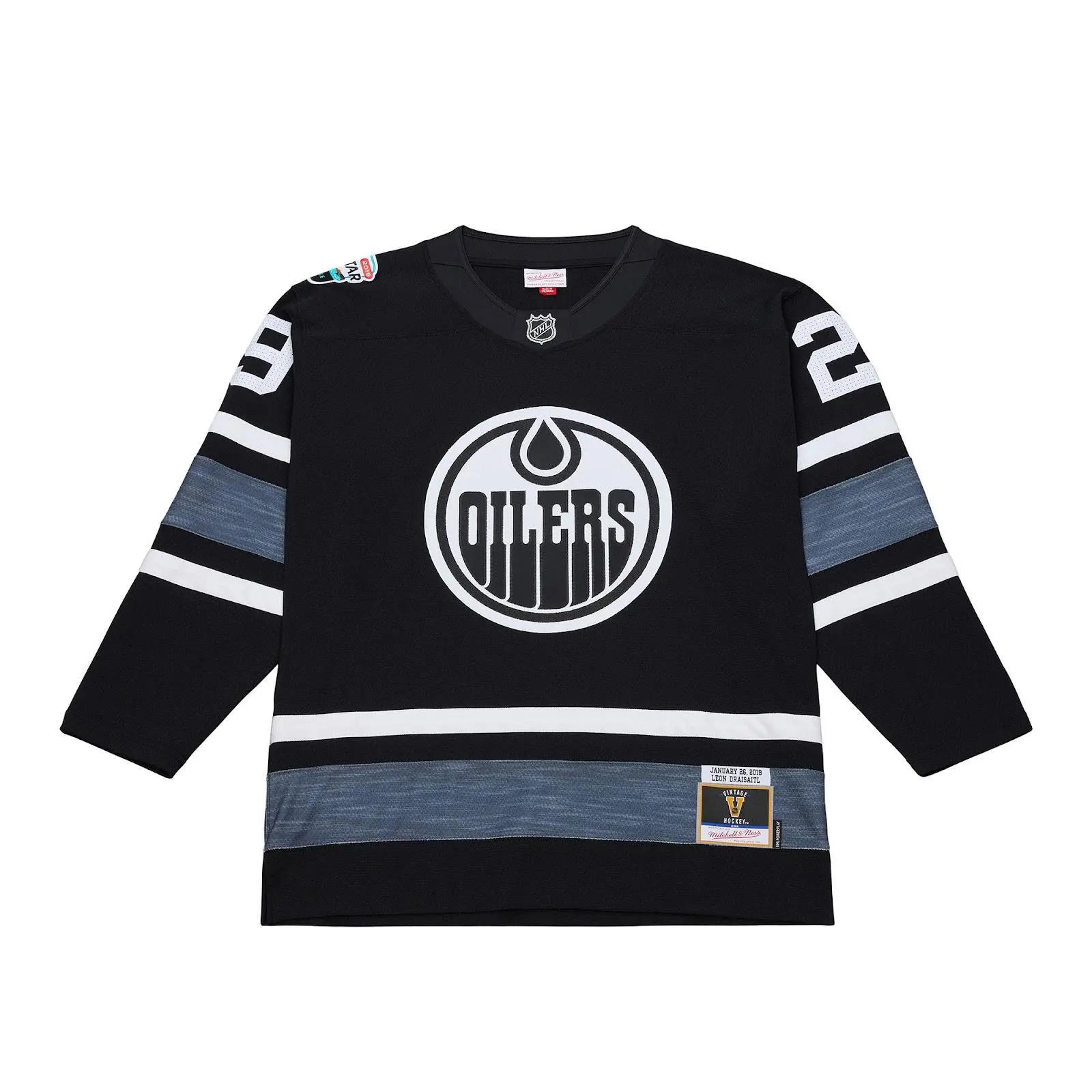 Leon Draisaitl 2019 NHL All-Star Game Black Power Play Jersey Throwback Hockey Fan Gear Mitchell & Ness