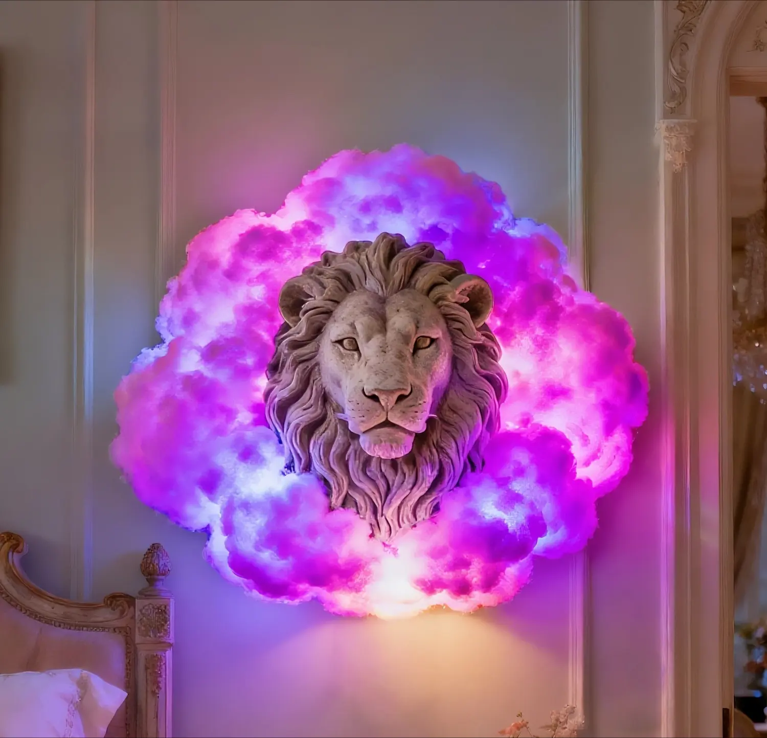 3D Cloud Lamp, featuring vibrant lighting effects, with multiple sizes of LED strip lights in an RGB lightning cloud design. An ideal choice for dreamy holiday decorations in bedrooms, gaming spaces, parties, hotels, and cafés.