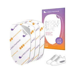 Heel That Pain Insole Sticky Tape - Industrial Grade Double Sided Adhesive to Hold Any Shoe Inserts in Place - TWO PAIRS Enhanced Comfort For Footwear Orthotics