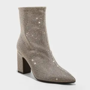 Women's Cassidy Rhinestone Ankle Boots - A New Day