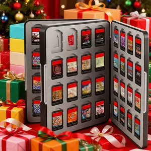 64-Slot Nintendo Switch OLED Game Card Case 🎮💾 - Magnetic Closure, Durable ABS Storage Box for Switch/Lite, Colorful Design, Black Friday Deal: Ideal Christmas/New Year Gift 🎁 Card Hobby Box