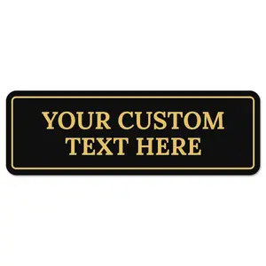 Custom Wall or Door Sign, Personalized Square Plaque Engraved Message for Bussiness, Property and Home Indoor/Outdoor, 4x12 Inches, Made in USA by Sigo Signs