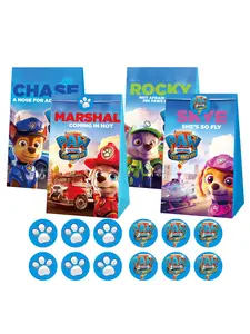 12Pcs/Set PAW Patrol New Theme Party Gift Bags, Birthday Party Decorations, Gift Packaging Bags, Paper Bags,Suitable for Birthday, Halloween, christmas and New Year PartySupplies, Also a Perfect Choice for Thanksgiving Birthday Party As A Birthda