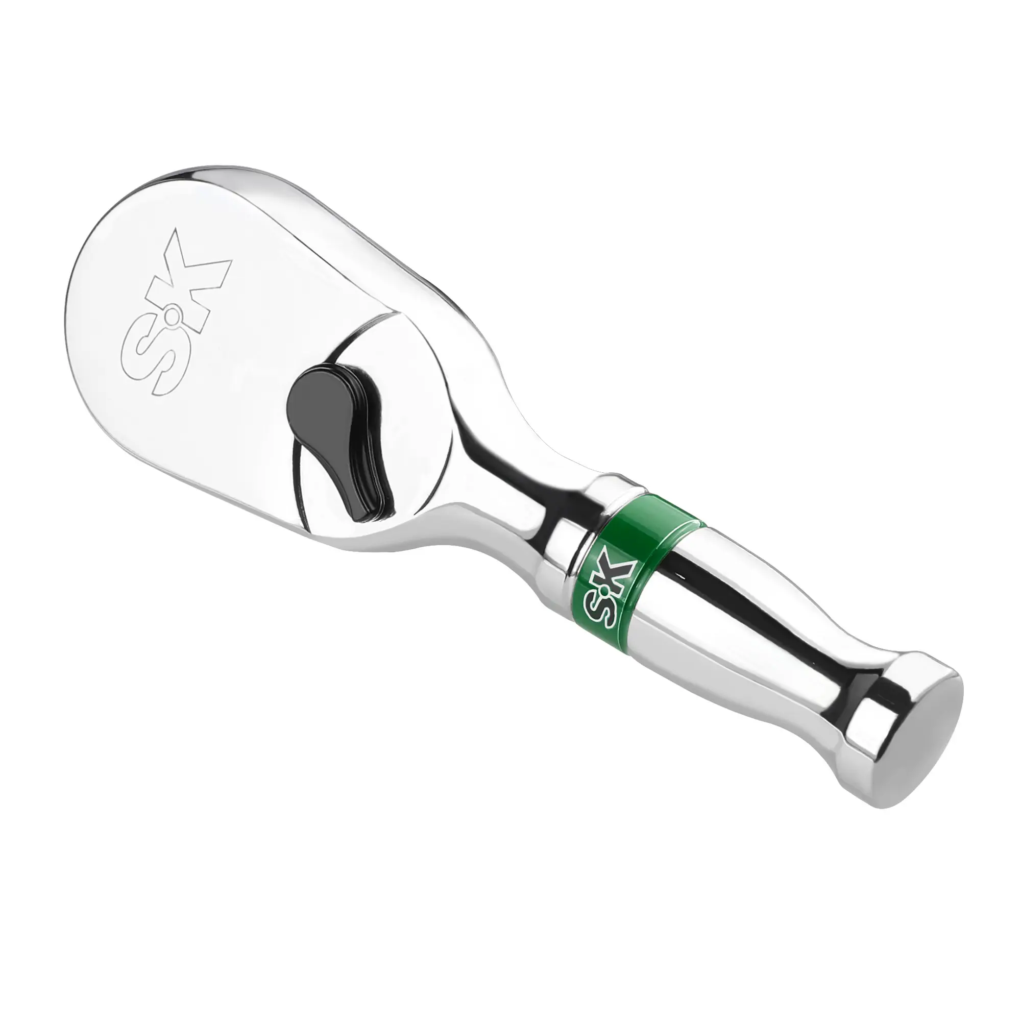 #summersale SK 3/8" Drive Stubby Ratchet Handle, Pear Head, 90-Tooth Ratchet, Alloy Steel, with Contoured Handle