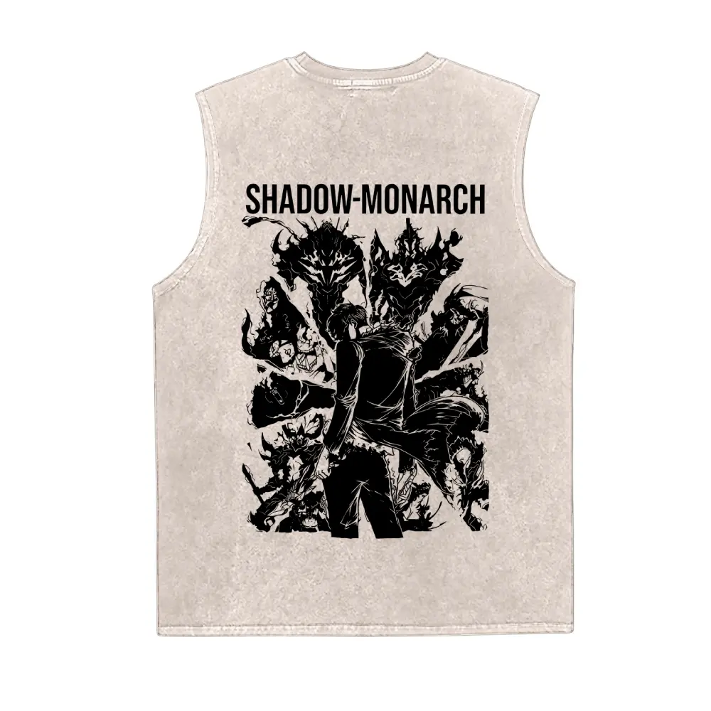 SOLO-LEVELING 90s Graphic Sleeveless Tank Tops Men Vest Streetwear Outfits Men Vacation Outfits Sleeveless Shirt