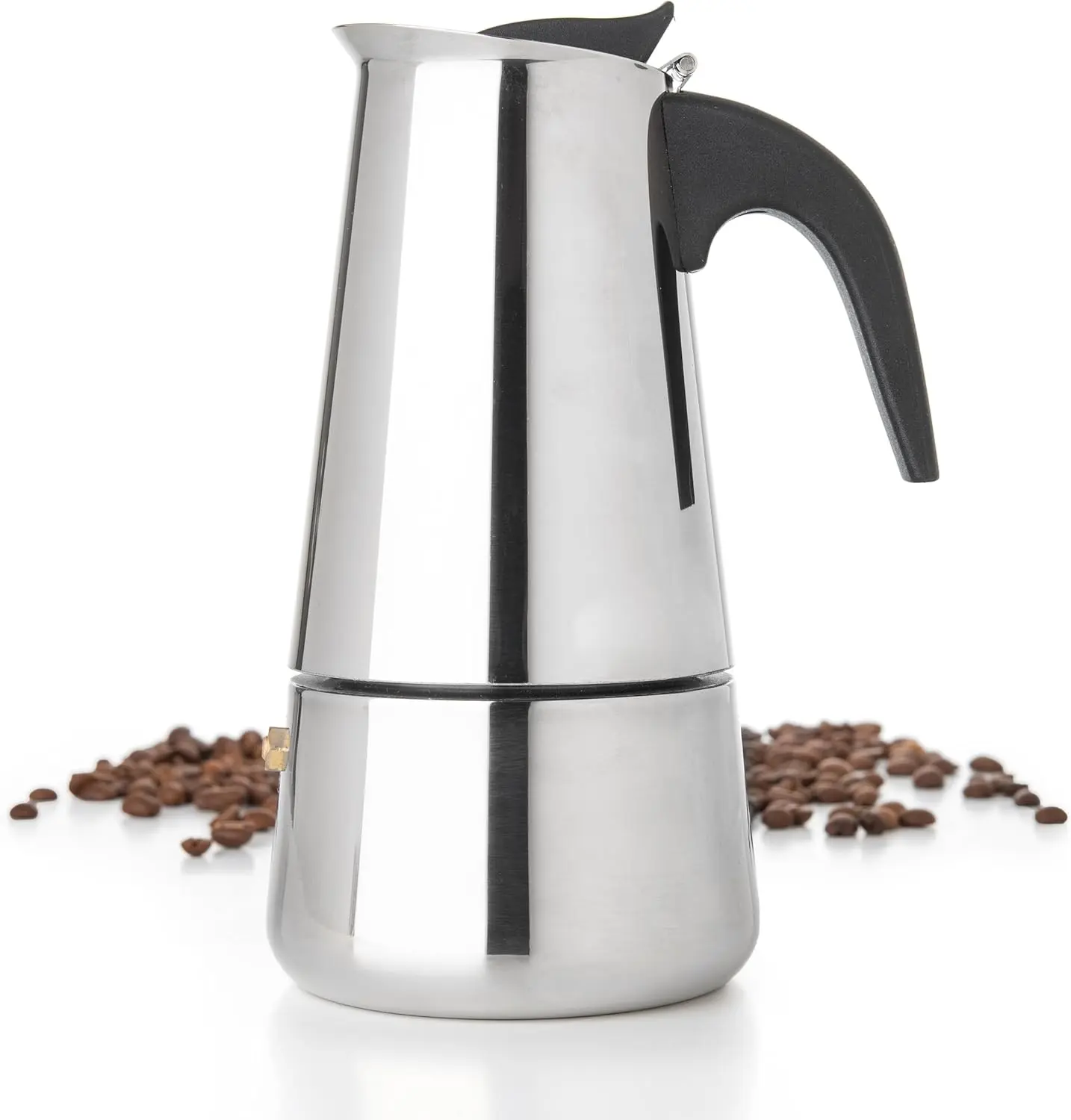 9 Cup Greca Stovetop Espresso Pot 450ml/15oz, Moka Pot with Coffee Percolator Design, Stainless Steel Stove Top Coffee Maker for Camping or  Use,Italian Stovetop Espresso Maker