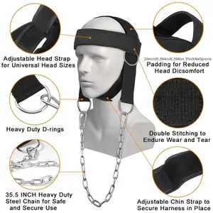 Head & Neck Trainer with Weight-Bearing Resistance System - Portable Muscle Exercise Device for Cervical Strengthening, Physical & Rehabilitation, Gym Fitness Equipment ()