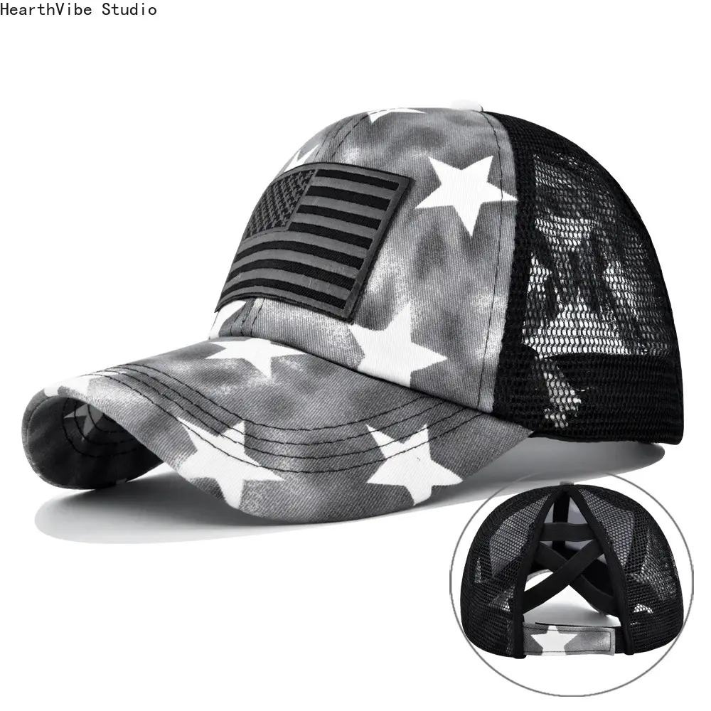 Women's Stylish American Flag Trucker Hats - Patriotic Sports & Outdoor Hat, Ideal Gift for Women, Trucker Caps, Cotton Trucker Hat
