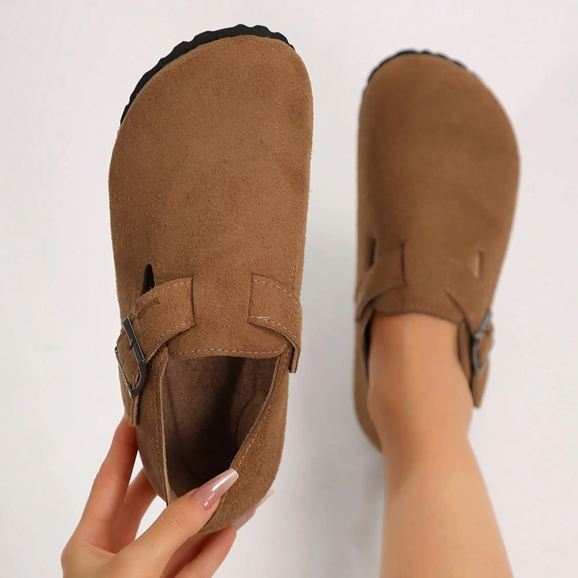 Women's Retro Artistic All-inclusive Slip-Ons for Outdoor Wear Comfortable Cork Casual Shoes