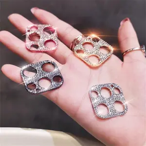 Shiny Bling Diamond Camera Lens Protector Smartphone Camera Accessories For iPhone 11 12 13 14 15 Pro Max Mobile Phone Lens