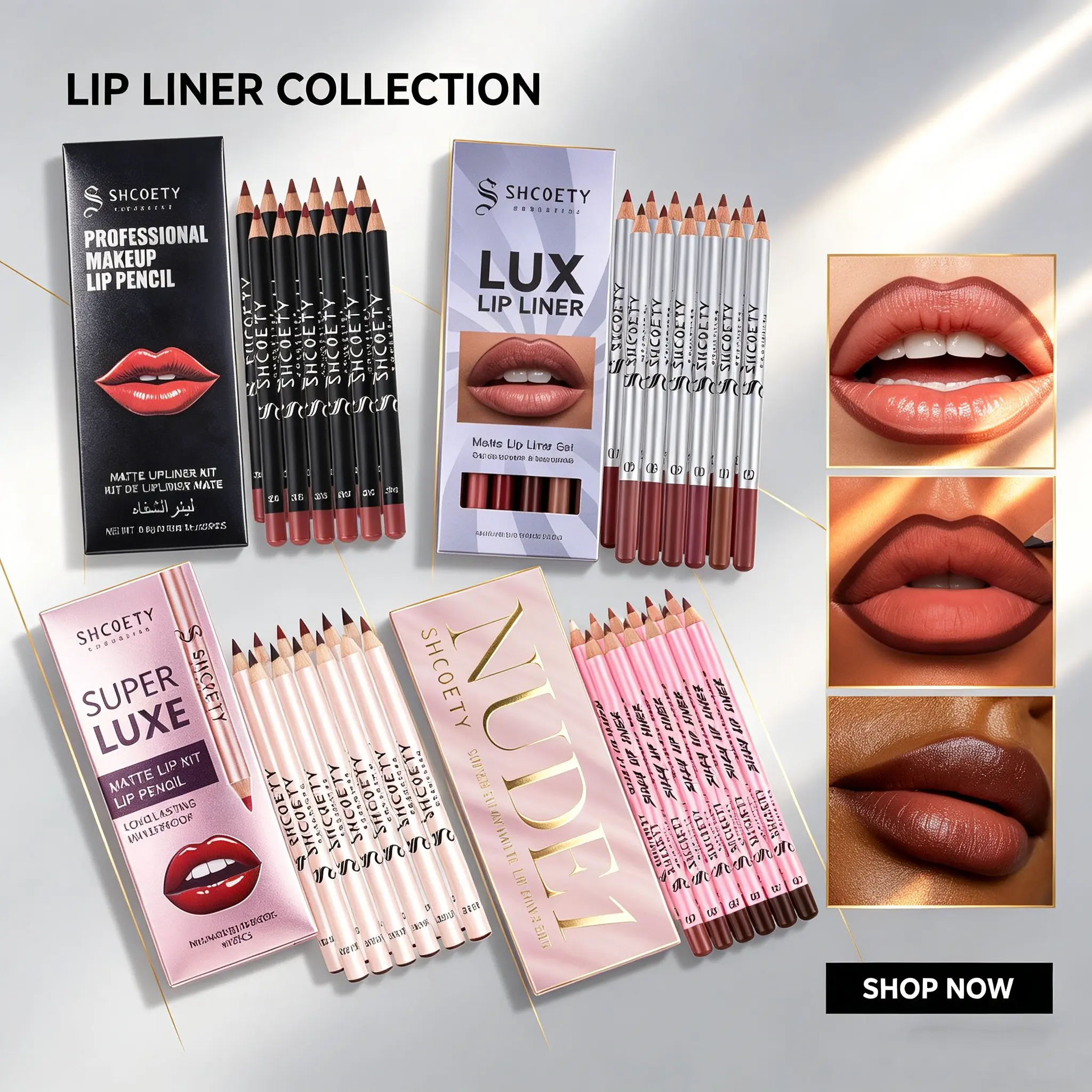 48Pcs Nude Lip Liner Set, All Day Lipliner, Waterproof Long Lasting Matte Smooth Lip Contour Pencil Kit, Viral Overlining Lip Makeup Set, Multi-Color for Daily Wear, Matte Lip Liner Pencils