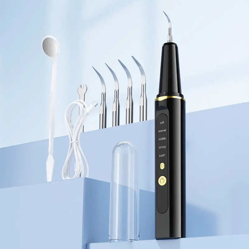 Waterproof Electric Dental Scaler Kit, 5 Cleaning Modes Daily Oral Care Tool for Plaque Removal, Tartar & Stain Elimination, Cavity & Bad Breath Prevention, At-Home Cost-Effective Cleansing Solution, Water Proof, Abs Plastic