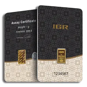 IGR 1 Gram Gold Bar - In Assay Card / Sealed
