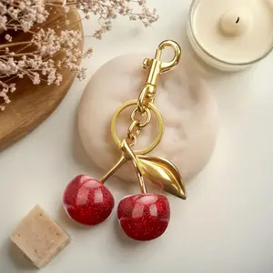 Keychain Cherry Bag Charms Purse，Key Chains Women Cute - Car key Accents for leather handbags，Adorable Add - ons for Your Essentials，Toy accessories, toy pendants Toy keychain [Mother's Day]