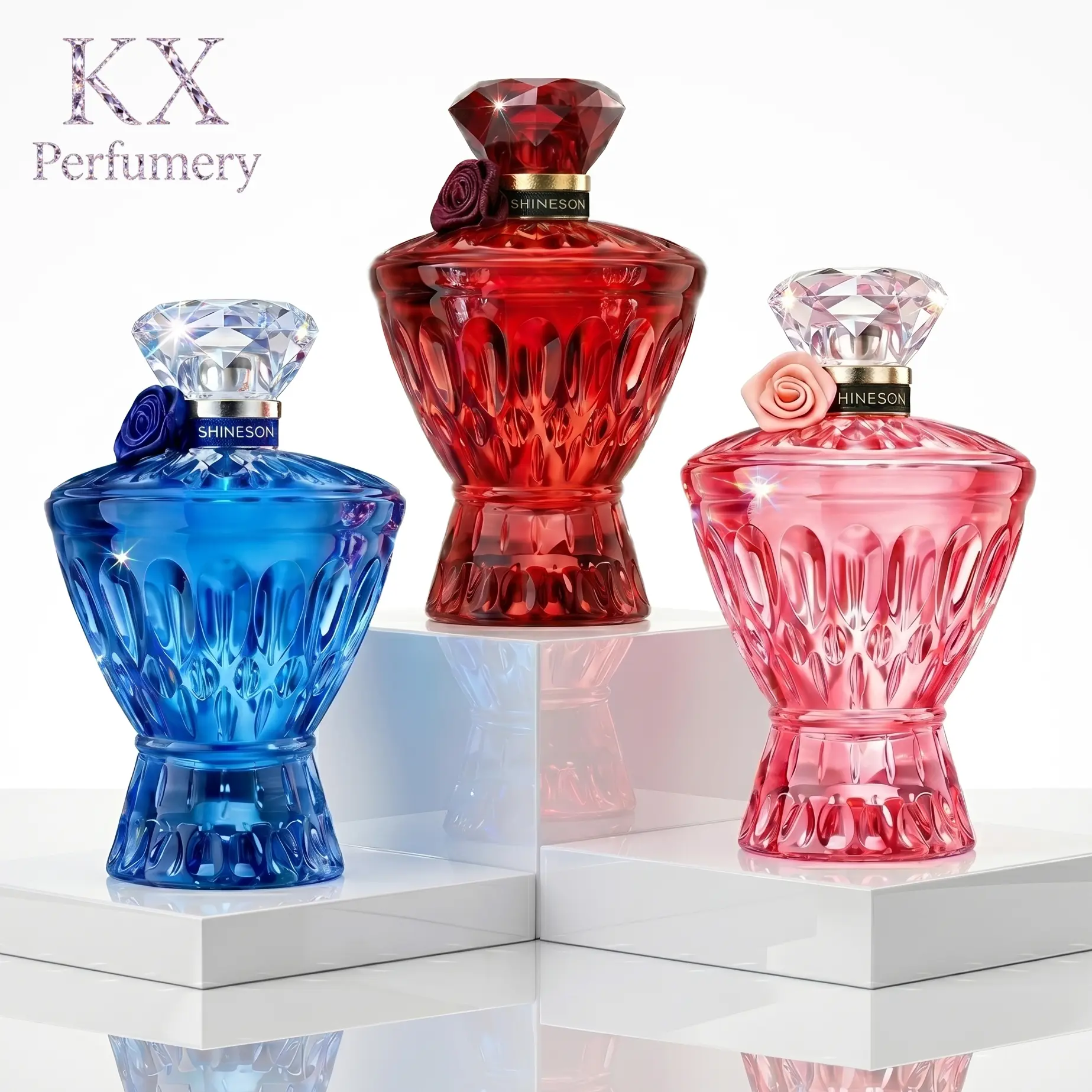 Gemstone Perfume Gift Set for Him & Her, 3-Piece Luxury Crystal Eau de Parfum Bundle, Red Ruby Women’s Perfume, Blue Sapphire Men’s Cologne, Pink Gemstone Women’s Perfume, Long-Lasting Gift Set summervibes,