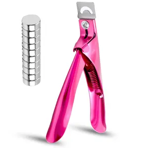 Acrylic Nail Clippers with Magnets Nail Cutters for Nail Tips False Nail Clippers Nail Art Tool Stainless Steel Nail Tip Cutters Home Salon Nail Art