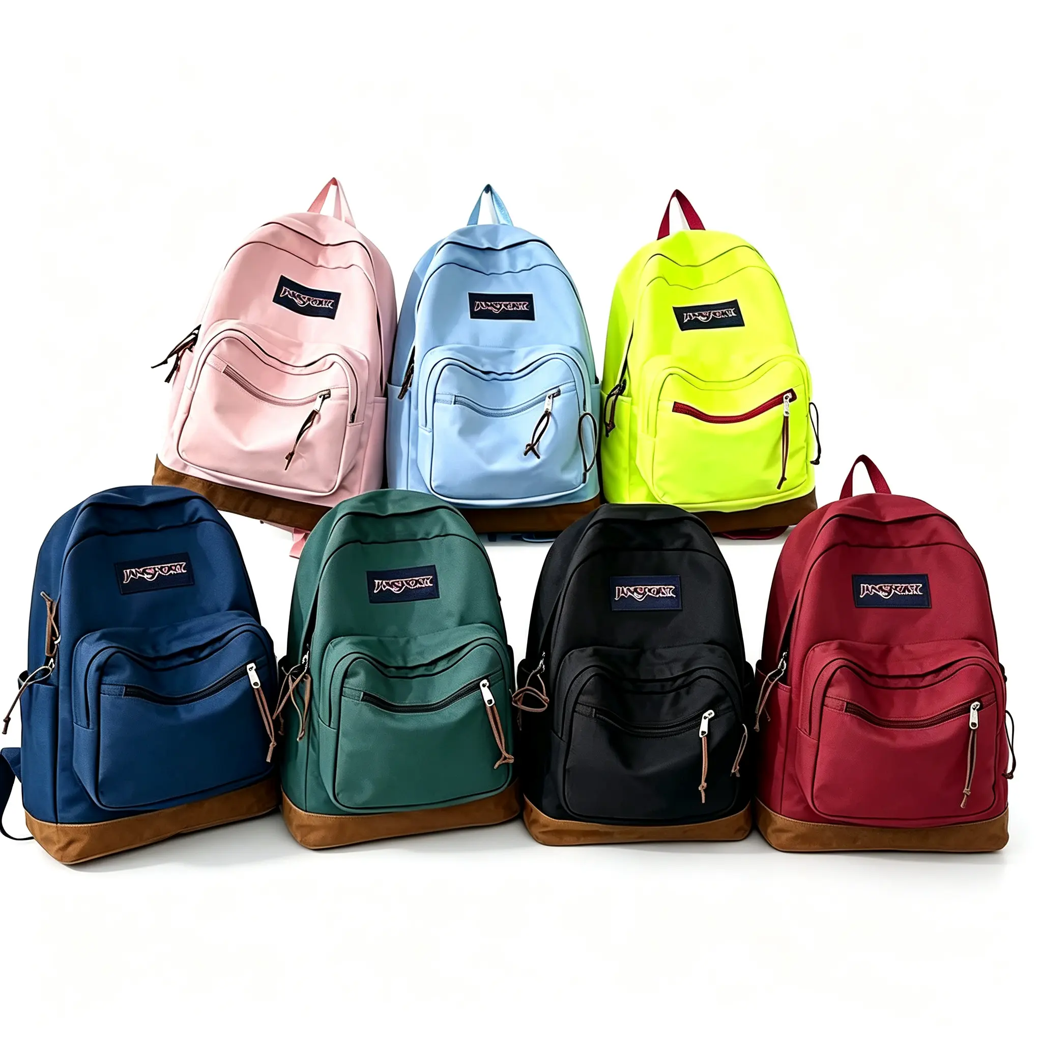 Jansport Original Style Backpack Leather Bottom Large Storage Backpack Laptop Bag College Work Travel Rucksack