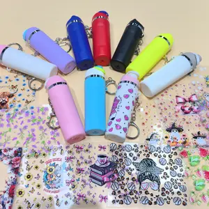 New Water Bottle Shaped Mini Keychain Stickers for DIY Crafts