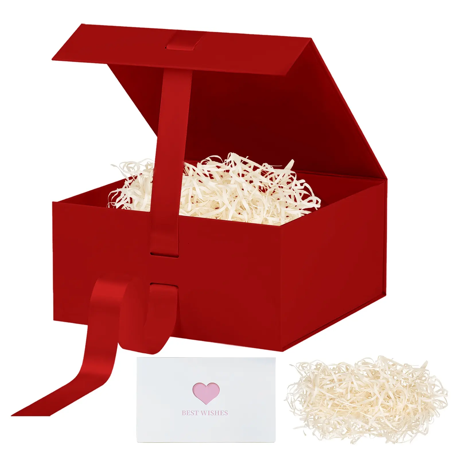 Extra Large Luxury Classy Gift Box with Magnetic Closure Lid, Collapsible Design for Birthday Christmas Wedding, Contains Shredded Paper Filler, Elegant Gift Box