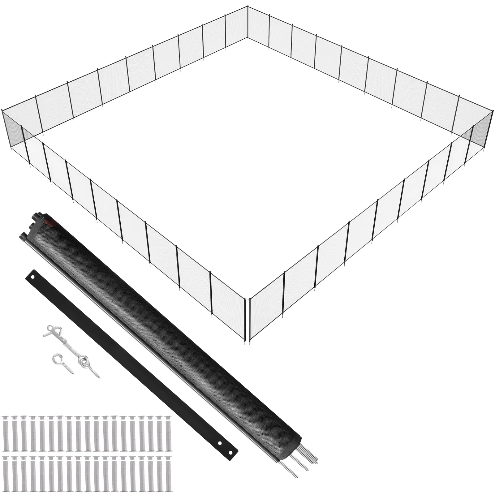 【Summerfinds】VEVOR Pool Fence 4 x 108 FT Pool Fences for Inground PoolsRemovable Child Safety Pool FencingEasy DIY Installation Swimming Pool Fence340gms Teslin PVC Pool Fence Mesh Protects Kids and Pets