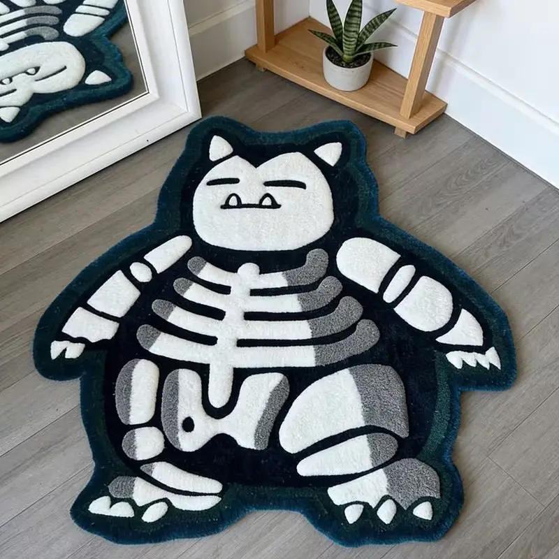 ikea pokemon card rugs Virgil Abloh x MARKERAD "WET GRASS" Rug 195x133 CM Green this green childrens rug features a whimsical design that inspires imaginative play OMMJNGE Rug, flatwoven - multicolor