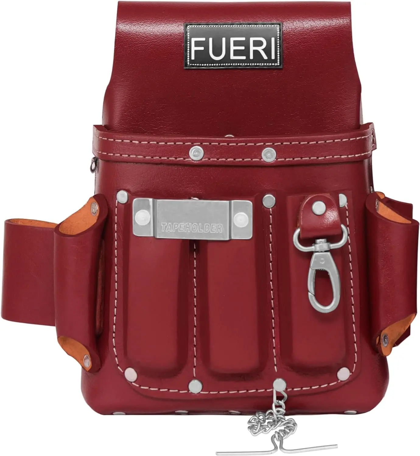 Professional 4-Pocket Electrician Tool Pouch – Premium Leather with Belt Clip for Carpenters & Construction | Add to Cart Buy Now: Tool Bag + Durable, Compact, Easy to Carry