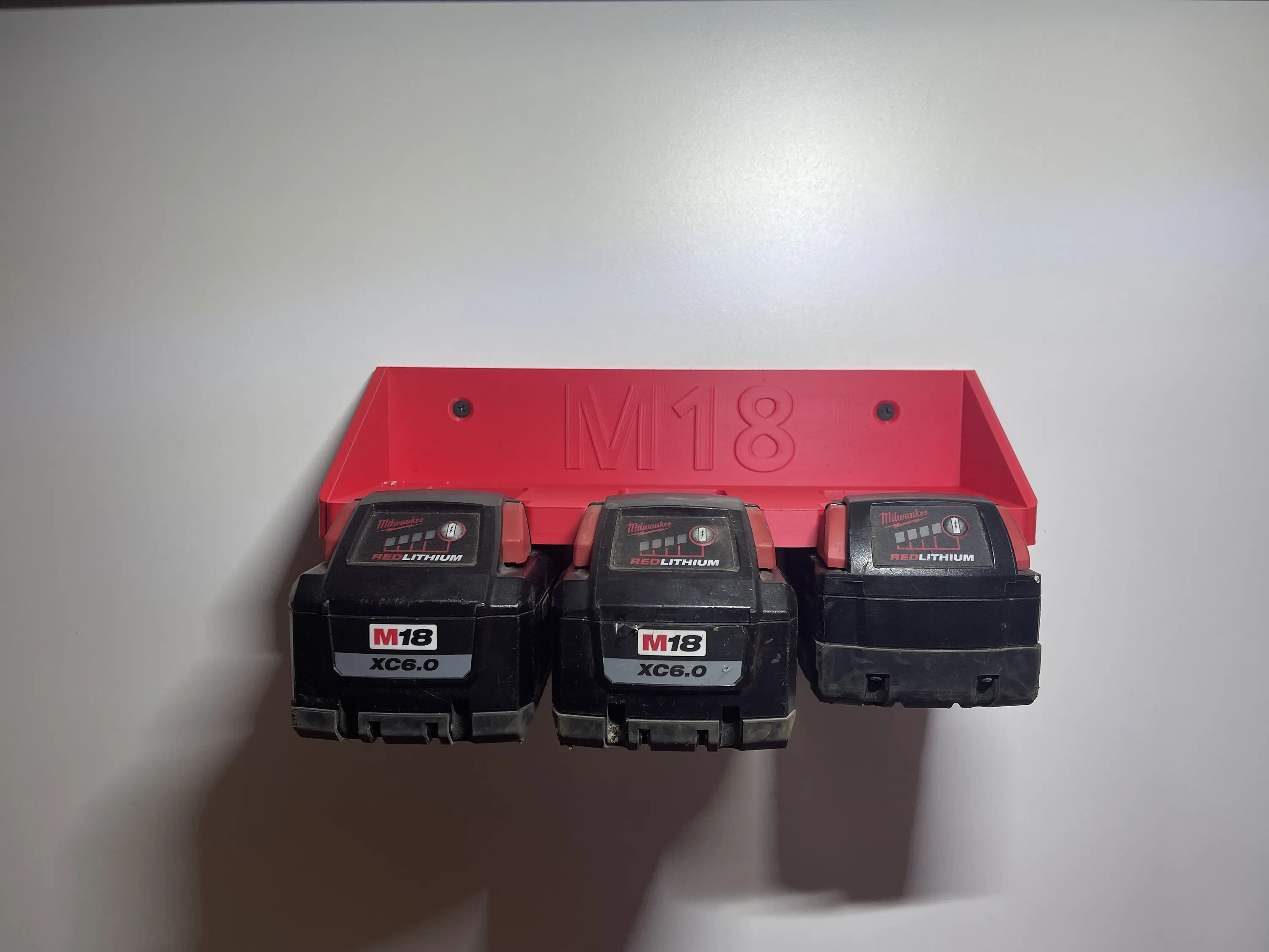 Milwaukee M18 wall mount 3 battery holder