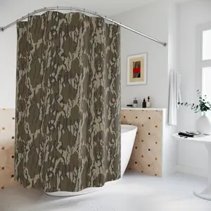 Everything Bottom Lands Camo Shower Curtain - Camouflage Design |  | Original Bottomland | Holiday Gift | Holiday Edition | Hunting Season