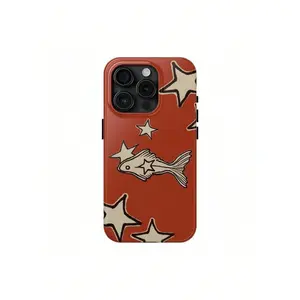 Orange Star Goldfish Phone Case Cute Y2K Ocean Celestial Grunge Cool Girl Gift Case Suitable For IPhone17/IPhone17 Air/IPhone17 Pro/IPhone17 Pro Max/16 Pro Max/15 Pro Max/14 Pro Max/13 Pro Max/12 Pro Max
