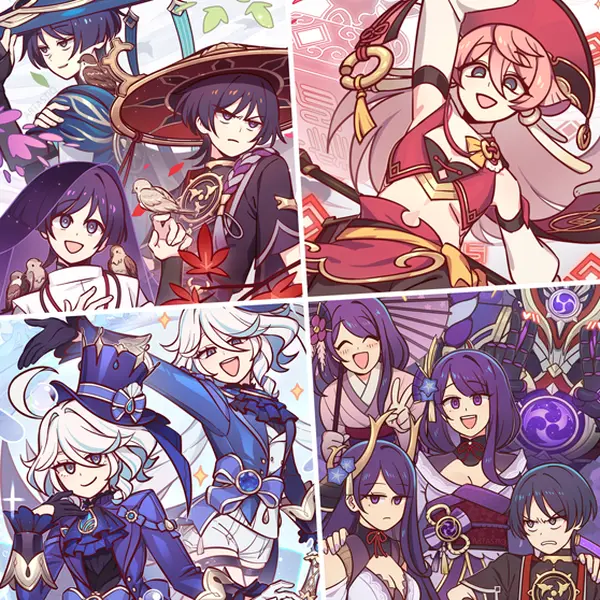 Genshin Impact Prints - Framable Anime Wall Decor wall art