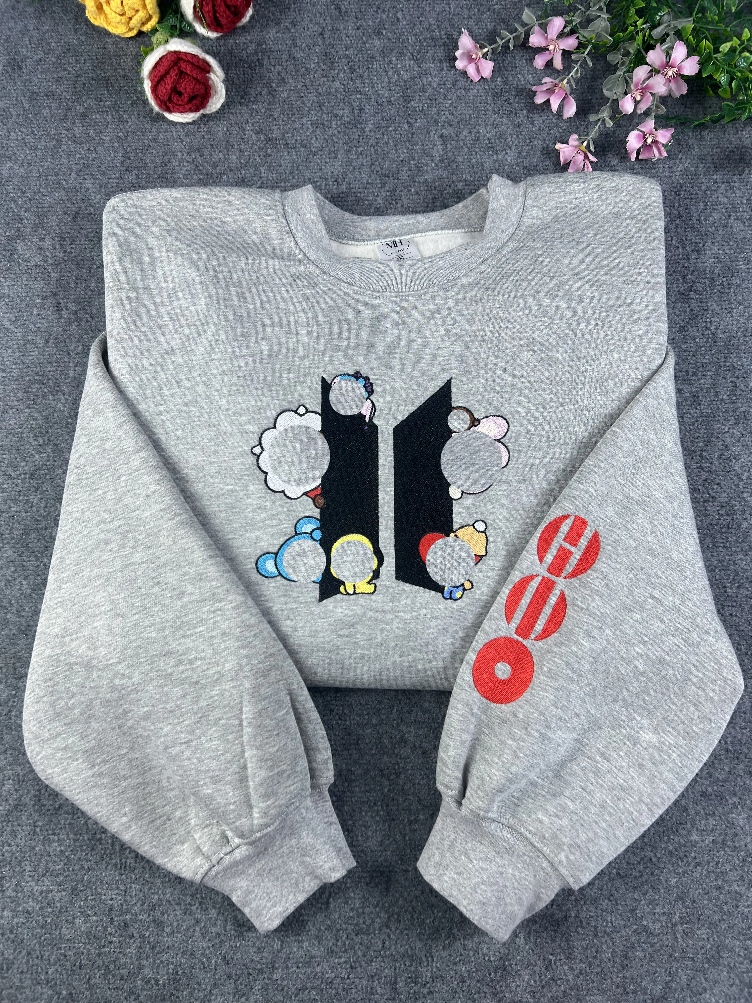 Kpop Music Fan Tour Embroidered Sweatshirt/ Hoodie, Fans World Tour Concert Hoodie, K-Pop Album embroidery, sweatshirt for fans of music