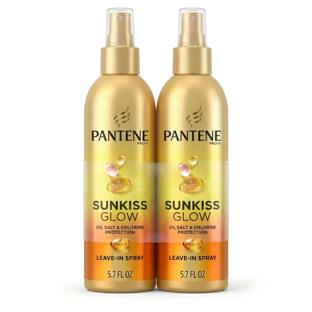 Pantene Sunkiss Glow Multitasking Spray, UV Hair Protection, Repairs Damage, Leave-In Conditioning Treatment, 5.7 oz