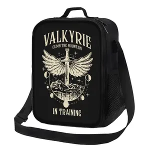 VALKYRIE Lunch Bag Climb The Mountain in Training Casual Street Style Lunch Box for Everyday Use