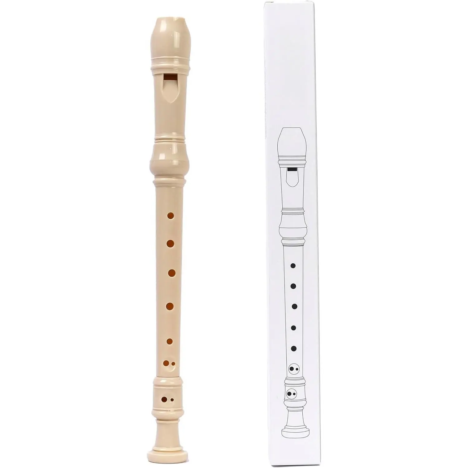 Soprano Recorder, 8-Hole  Style, with Cleaning Rod and Carrying Bag