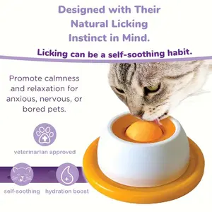Fun Licking Toy Bowl for Dogs and Cats, Slow Feeder Non-Slip Yogurt Wet Food Bowl, Energy Burner for Puppies and Kittens