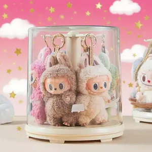 360° Rotating acrylic Showcase Box – Extra Large Acrylic Storage Box with Lockable Lid, Perfect for Dolls, Watches, Keychains Jewelry Box Organiser